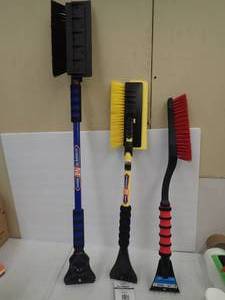Ice Scrapers & Brushes  - 3 sizes - 2 that extend