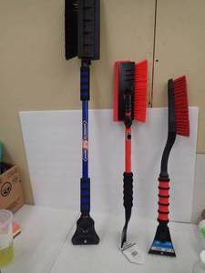 Ice Scrapers & Brushes  - 3 sizes - 2 that extend