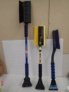 Ice Scrapers & Brushes  - 3 sizes - 2 that extend