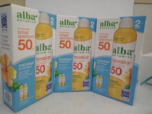 ALBA Botanica Broad Spectrum Hawaiian SPF 50 - 6 - 8oz Sunscreen Spray Bottles