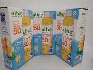 ALBA Botanica Broad Spectrum Hawaiian SPF 50 - 6 - 8oz Sunscreen Spray Bottles