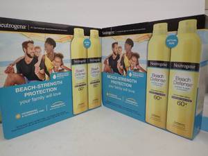 NEUTROGENA Beach Defense Water  Sun SPF 60  4-8.5 oz Sunscreen Spray Bottles