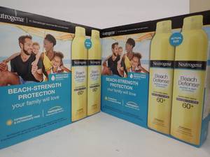 NEUTROGENA Beach Defense Water  Sun SPF 60  4-8.5 oz Sunscreen Spray Bottles