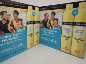 NEUTROGENA Beach Defense Water  Sun SPF 60  4-8.5 oz Sunscreen Spray Bottles