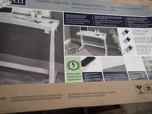 TRESANTI ADJUSTABLE Desk - (4) - Costco Returns- Condition damaged - in open boxes.