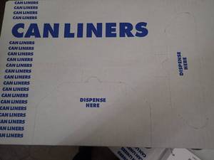 Trash Can Liners 1 Case - 33 Gallon, 250Case  33x39  .65mil  Clear