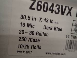 Trash Can Liners 20-30 Gallon 16 mic 30.5 x 43