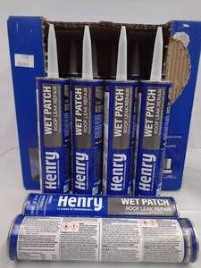 HENRY Wet Patch Roof Leak Repair - Black - 20 Tubes (Cartridges)