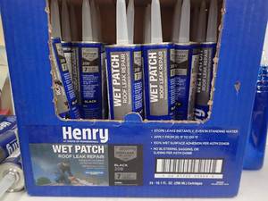 HENRY Wet Patch Roof Leak Repair - Black - 20 Tubes (Cartridges)