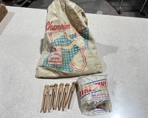 lot 1023 image: Clothes Pins & Bag