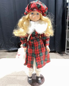 lot 1079 image: Christmas Porcelain Doll