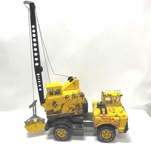 lot 345 image: Vintage 1970s Pressed Steel Mighty Tonka Toy Crane Truck