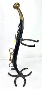 lot 224 image: Vintage Folk Art Rare Horseshoe & Yoke Cane Umbrella Stand