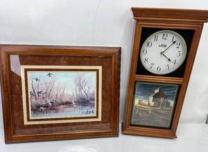 lot 252 image: Clock With Print and Print