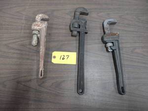 (3) Pipe Wrenches...