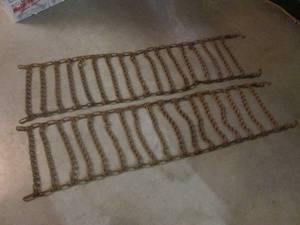 lot 229 image: (CSB) Pair Lawn Tractor Wheel Chains - Approx 13 Wide x 51 Long - See Photos