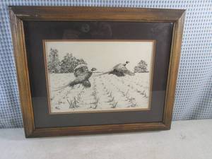 lot 248 image: (FS) Vintage 1976 Framed Kathy Flynn B&ampW Print Hand Signed and Numbered 263400 20 34 x 16 34