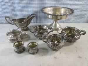 lot 269 image: (CSB) Assorted Vintage Silver Plated and Soldered Etc Decor - See Photos For Markings