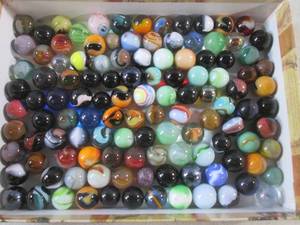 lot 273 image: (EC1) Mixed Lot of Vintage and Antique Marbles Including Akro, Jabo, Vitro, Master, Peltier and Alleys Plus Some Antique Clay Marbles