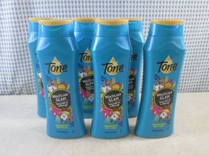 lot 22 image: (CS) 6 Bottles Tone Brazilian Glam Body Wash 16oz Bottles