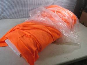 lot 67 image: (EW6) Blaze Orange 60 Wide Fleece Material 10 34 Yards