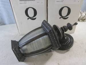 lot 82 image: (F-0) Lot of 2 Quorum Wall Mount Light Fixures - 1 Unopened Box 1 Open Box Looks Complete