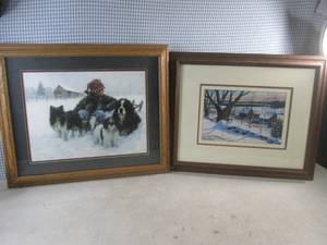 lot 88 image: (C-3) 2 Framed Prints - 23 x 19 and 22 14 x 18