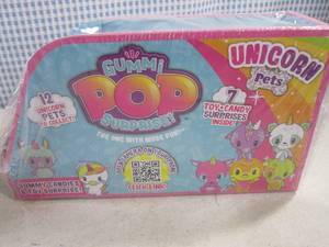 lot 108 image: (C-3) Display of 7 Gummi Pop Surprise with Unicorn Pets Past Date