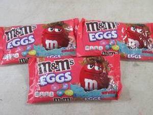 lot 123 image: (B-3) 3 Bags Peanut Butter M&ampMs Eggs Best by Oct 2023