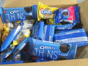 lot 138 image: (C-2) Box of 56 Oreo Cookie Variety Packs Best by Oct 2023