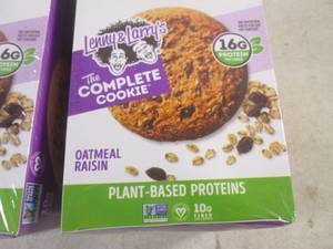 lot 143 image: (B-3) 2 Boxes Lenny & Larrys Jumbo Oatmeal Raisin Cookies 12 - 4oz Cookies per Box By Dec 2023