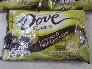 lot 152 image: (B-2) 3 Bags Dove Flowers Caramel & Milk Chocolate Candy Best by Nov 2023