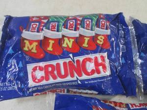 lot 155 image: (B-2) 3 Bags Crunch Minis Candy Bars Past Date