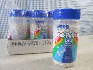 lot 184 image: (C-3) 6 Jars of Jet-Puff Bits Vanilla MarshmallowsBest by Nov 2023