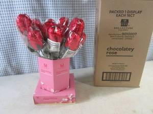 lot 195 image: (C-2) Display of 16 Chocolatey Roses Best by May 2024