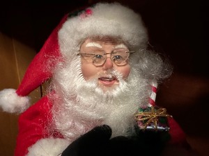 Santa Carrying a Bag Full of Toys - Approximately 16 Tall