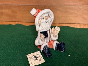 Abbey Crafts Porcelain Figures Hand Made and Hand Painted in Ireland Santa Signed