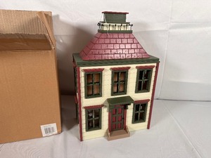 Painted Wood Light Up House Display