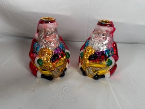 Set of Two Midwest of Cannon Falls Santa Tea LightCandle Holders