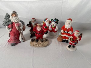 Lot of Vintage Santas