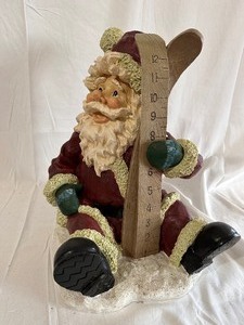 Santa with Skis Snow Depth Gauge