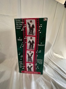 Vintage 13 Trim A Home Millennium Singing and Dancing Animated Santa in Original Box
