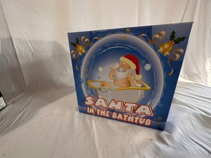 Singing Santa in the Bathtub Figure with Box