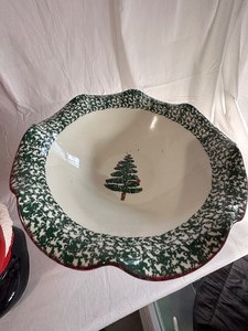 Furio Home Christmas Tree Footed Serving Bowl