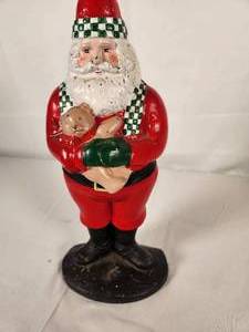 Vintage Department 56 Santa Holding Teady Bear - 13 Tall