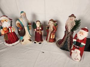 Variety of Santas
