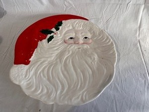 Vintage Santa Face Serving Platter