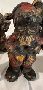 Antique 1890s Heavy Solid Lead Santa with Original Patina