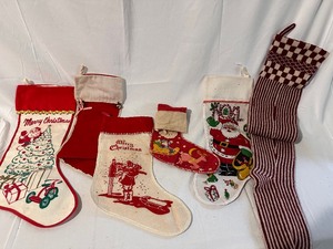 Vareity of Vintage Christmas Stockings