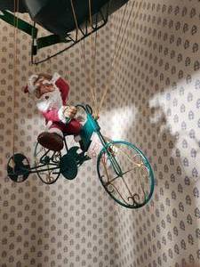 Santa on a Bike with a Blimp